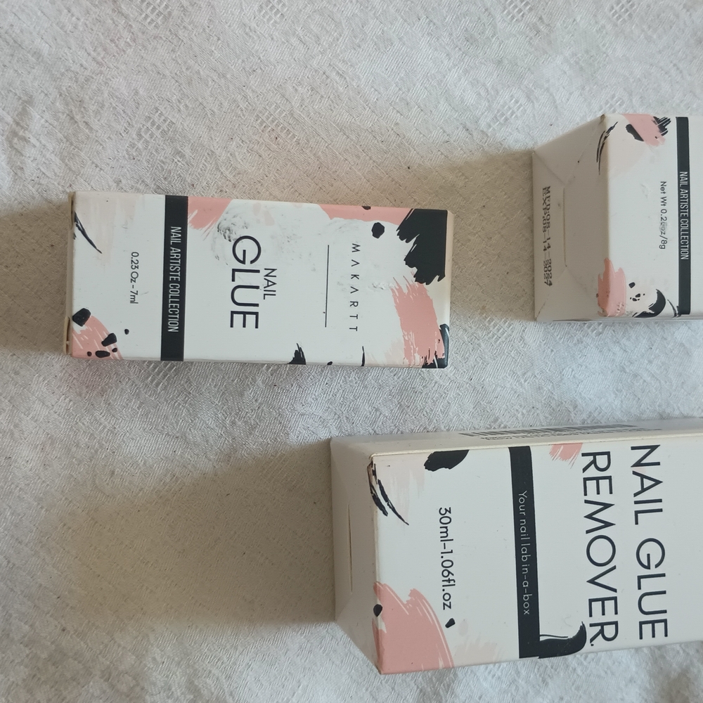 Makartt Nail Glue, Remover,Nail Art Gel, Set 3 Pc Set